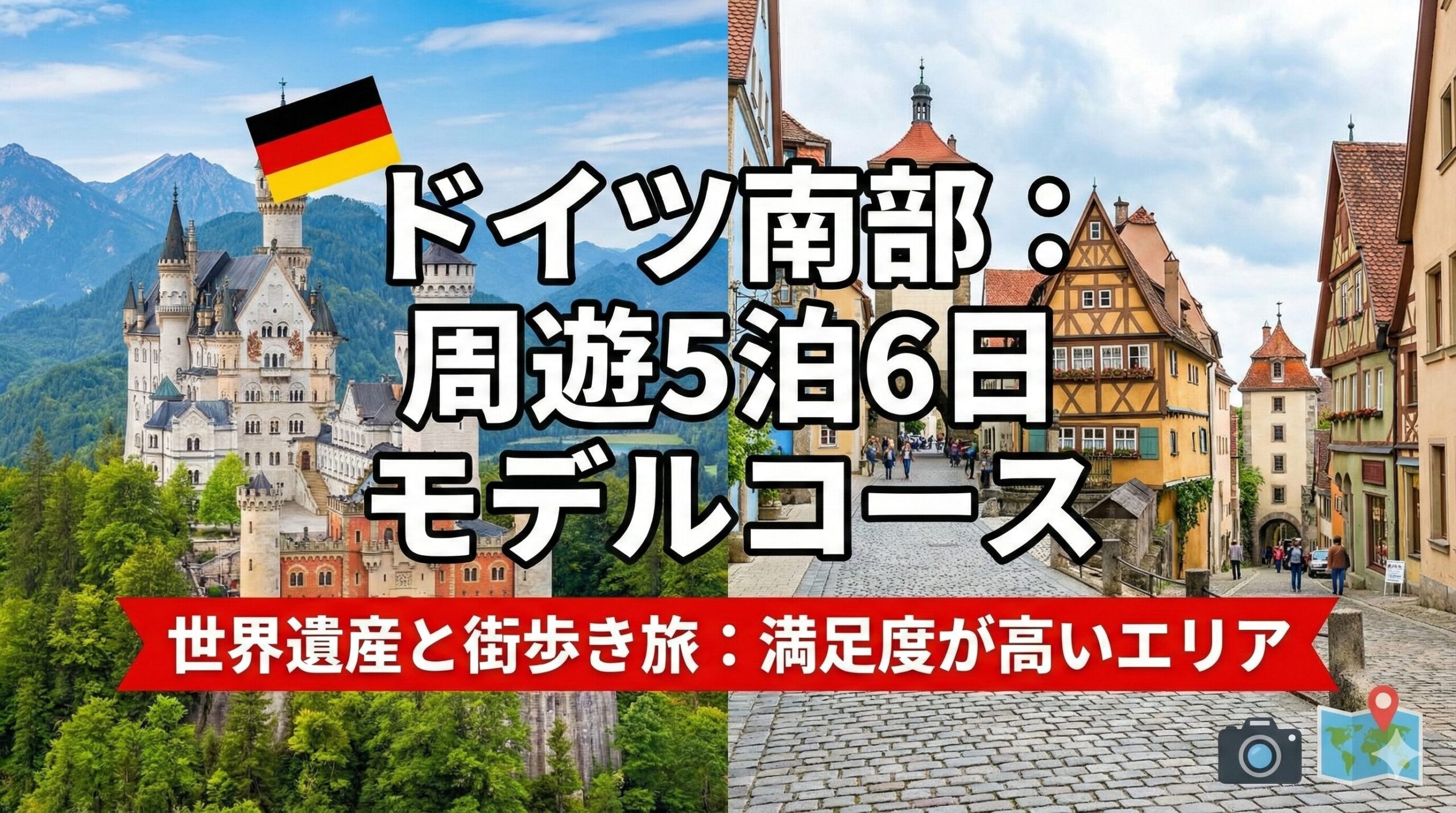 ドイツ南部：周遊5泊6日モデルコース｜世界遺産と街歩き旅：満足度が 